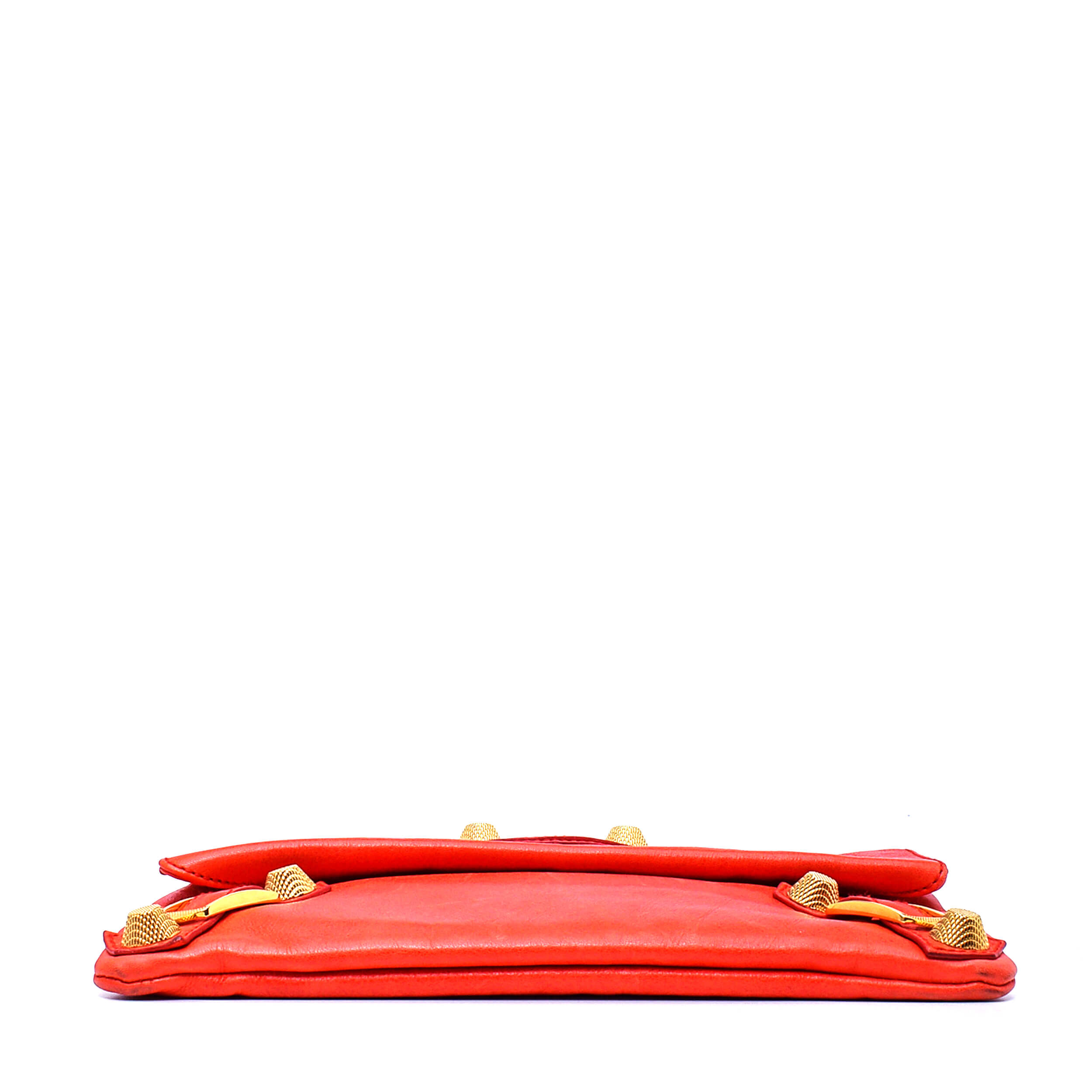 Balenciaga - Red Leather Motorcycle Envelope Clutch